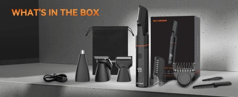 Trymer MAXGROOM LK-881 wielofunkcyjny z wymiennymi końcówkami - czarny