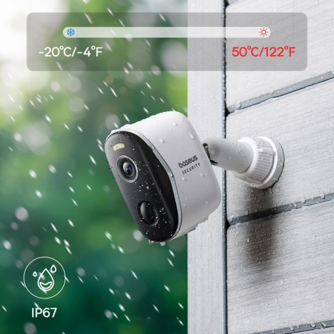Zestaw kamer zewnętrznych Baseus Security N1 2K 3x kamera + stacja bazowa - biały