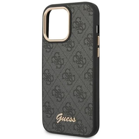 Etui Guess 4G Vintage Gold Logo naiPhone 14 Pro - czarne