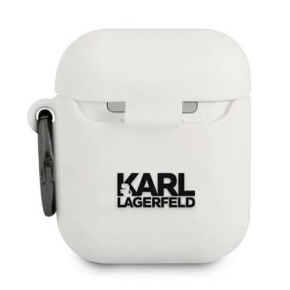 Etui Karl Lagerfeld Silicone Choupette na AirPods 1 / 2 Cover - białe