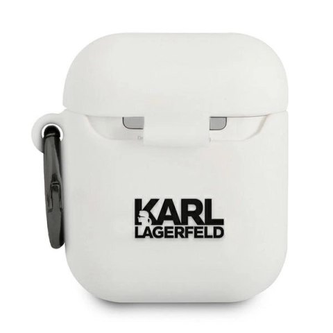 Etui Karl Lagerfeld Silicone Choupette na AirPods 1 / 2 Cover - białe