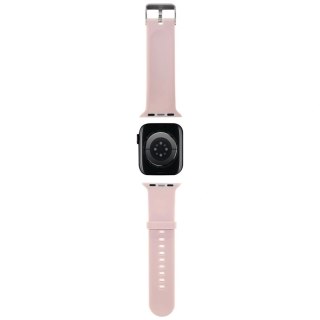 Pasek Karl Lagerfeld 3D Rubber Karl&Choupette Heads na Apple Watch 38/40/41mm - różowy