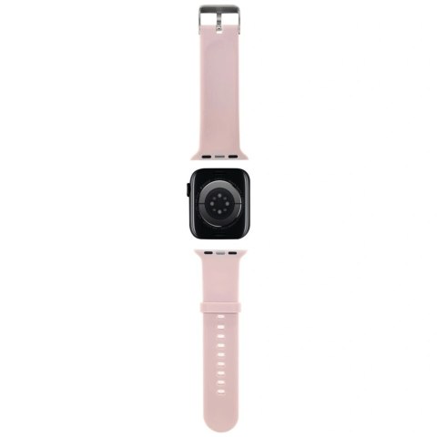 Pasek Karl Lagerfeld 3D Rubber Karl&Choupette Heads na Apple Watch 38/40/41mm - różowy