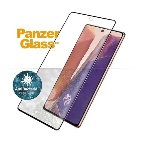 Szkło hartowane PanzerGlass Curved Super+ na Samsung Note 20 Case Friendly Finger Print AntiBacterial - czarne