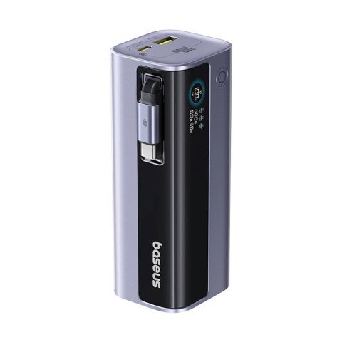Powerbank Baseus EnerGeek GR11 10000mAh 100W ze zwijanym kablem - szary