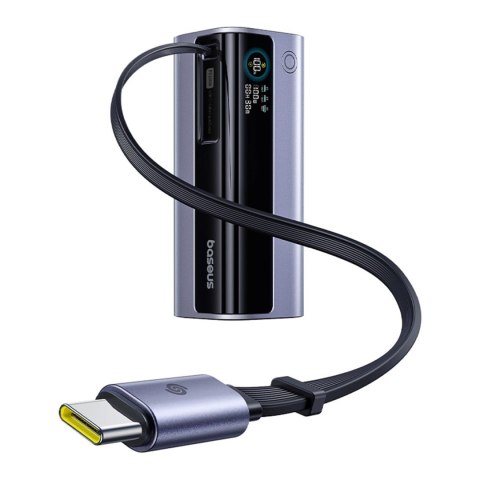 Powerbank Baseus EnerGeek GR11 10000mAh 100W ze zwijanym kablem - szary