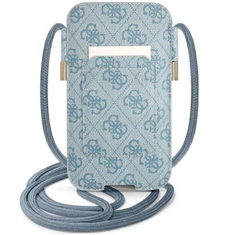 Torebka Guess 4G Big Metal Logo 6.7'' - niebieska