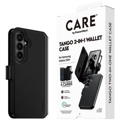 Etui CARE by PanzerGlass Tango 2w1 Wallet na Samsung Galaxy S26+ - czarne