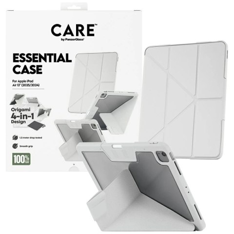 Etui Care by PanzerGlass Y fold do iPad Air 13" 2024 / 2025 - jasnoszare