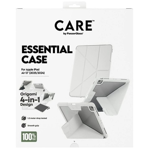 Etui Care by PanzerGlass Y fold do iPad Air 13" 2024 / 2025 - jasnoszare