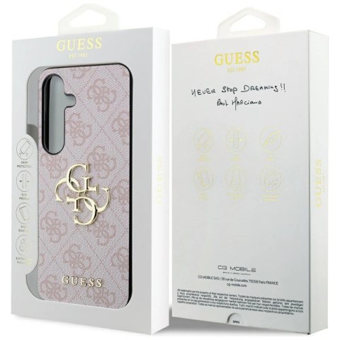 Etui Guess 4G Big Metal Logo na Samsung Galaxy S24 - różowe