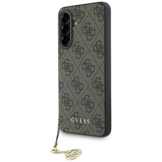 Etui Guess 4G Charms Collection na Samsung Galaxy A56 - brązowe