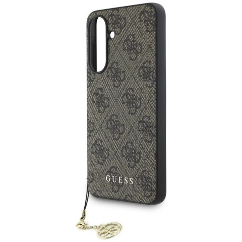 Etui Guess 4G Charms Collection na Samsung Galaxy A56 - brązowe