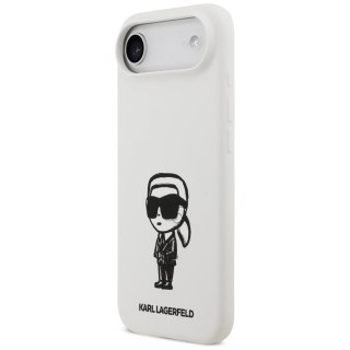 Etui Karl Lagerfeld Silicone Karl Sketch & Logo MagSafe na iPhone 17 Air - białe