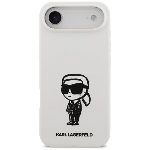 Etui Karl Lagerfeld Silicone Karl Sketch & Logo MagSafe na iPhone 17 Air - białe