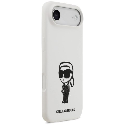 Etui Karl Lagerfeld Silicone Karl Sketch & Logo MagSafe na iPhone 17 Air - białe