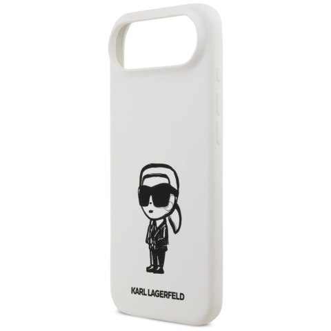 Etui Karl Lagerfeld Silicone Karl Sketch & Logo MagSafe na iPhone 17 Air - białe