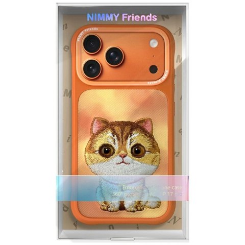 Etui Nimmy Big Eyed Pet 2.0 Cat na iPhone 17 Pro - pomarańczowe