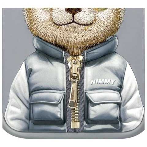 Etui Nimmy Cool&Cute 2.0 Bear na iPhone 15 Pro - szare