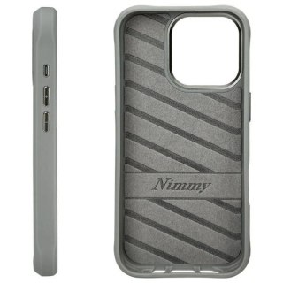 Etui Nimmy Cool&Cute 2.0 Bear na iPhone 16 Pro Max - szare