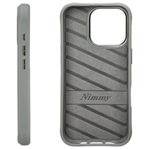 Etui Nimmy Cool&Cute 2.0 Bear na iPhone 16 Pro Max - szare