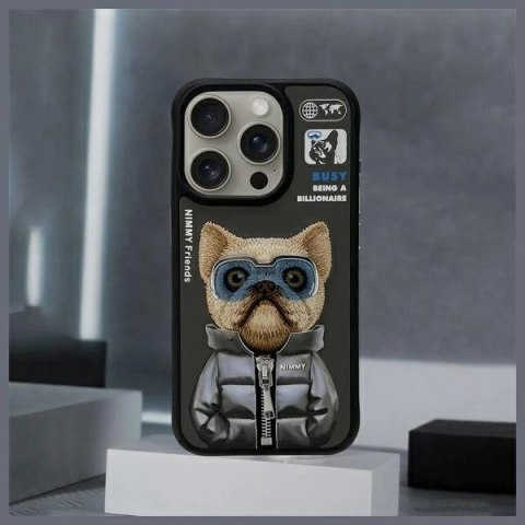 Etui Nimmy Cool&Cute 2.0 na iPhone 15 Pro - czarne