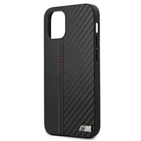 Etui BMW M Collection PU Carbon Stripe na iPhone 12 mini - czarne