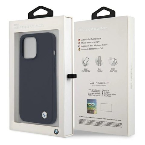 Etui BMW Silicone Signature na iPhone 13 / 13 Pro - granatowe
