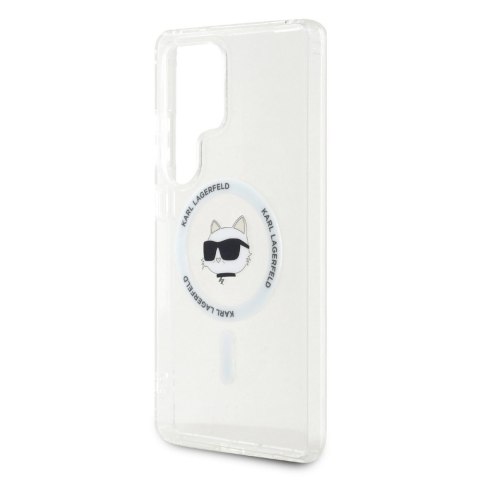 Etui Karl Lagerfeld Button Choupette Head Printed Logo MagSafe na Samsung Galaxy S25 Ultra - białe