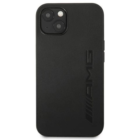 Etui Mercedes AMG Leather Hot Stamped na iPhone 13 / 14 / 15 - czarne