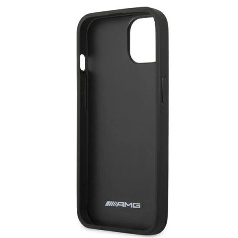 Etui Mercedes AMG Leather Hot Stamped na iPhone 13 / 14 / 15 - czarne
