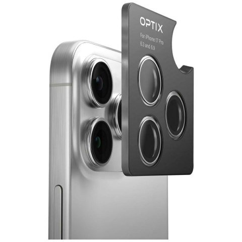 Szkło na aparat UNIQ Optix Aluminium Camera Lens Protector na iPhone Air z aplikatorem - niebieskie