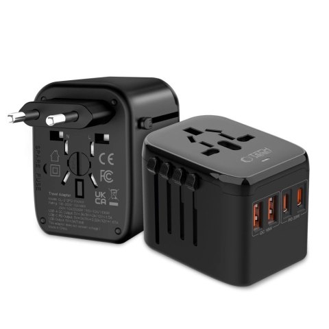 Adapter Tech-Protect TA200 EU / UK / US / AU - czarny