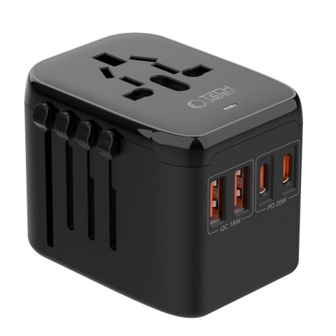 Adapter Tech-Protect TA200 EU / UK / US / AU - czarny