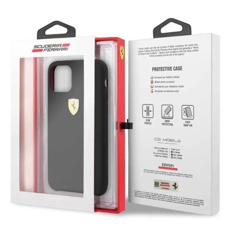 Etui Ferrari Silicone na iPhone 11 Pro Max - czarne
