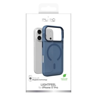Etui Puro Lightfeel na iPhone 17 Pro kompatybilne z MagSafe - przezroczysto-niebieskie