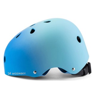Kask rowerowy BMX/hulajnoga Wozinsky 48-52 cm - gradient niebieski