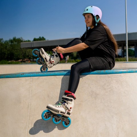 Kask rowerowy BMX/hulajnoga Wozinsky 48-52 cm - gradient różowy