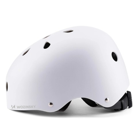 Kask rowerowy BMX/hulajnoga Wozinsky lekki 48-52 cm - biały