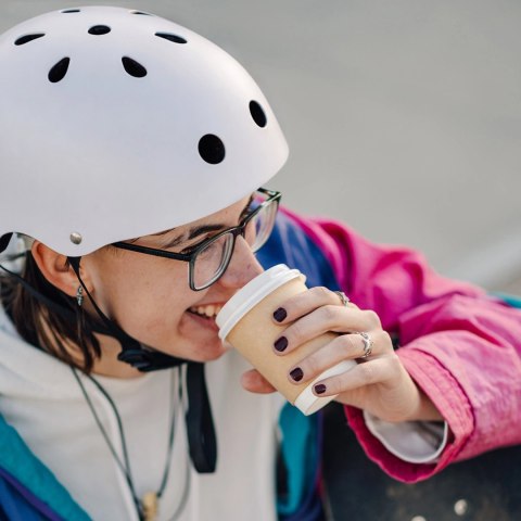 Kask rowerowy BMX/hulajnoga Wozinsky lekki 48-52 cm - biały