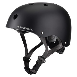 Kask rowerowy BMX/hulajnoga Wozinsky lekki 54-58 cm - czarny