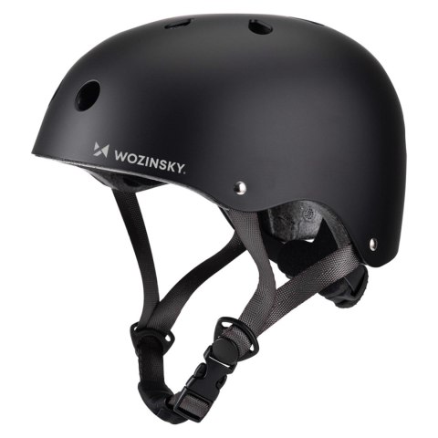 Kask rowerowy BMX/hulajnoga Wozinsky lekki 54-58 cm - czarny