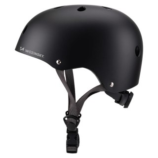 Kask rowerowy BMX/hulajnoga Wozinsky lekki 54-58 cm - czarny