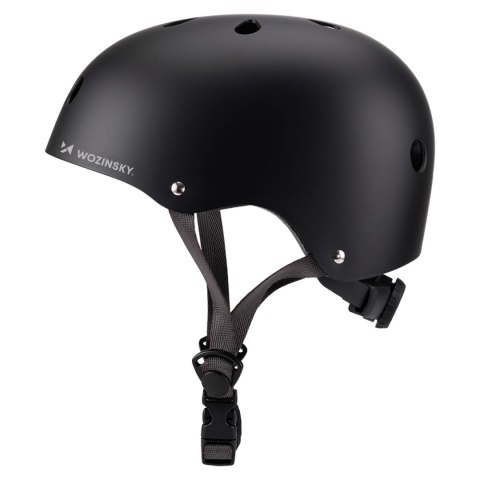 Kask rowerowy BMX/hulajnoga Wozinsky lekki 54-58 cm - czarny