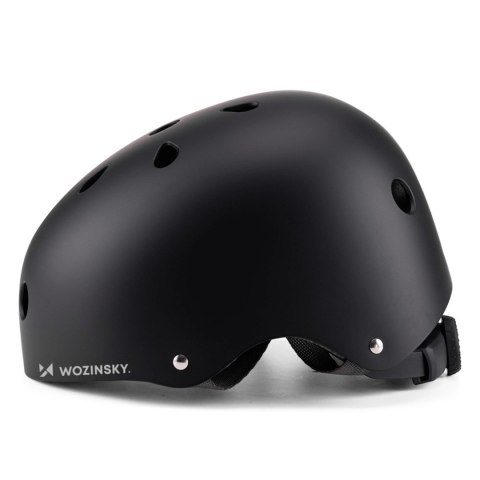 Kask rowerowy BMX/hulajnoga Wozinsky lekki 54-58 cm - czarny