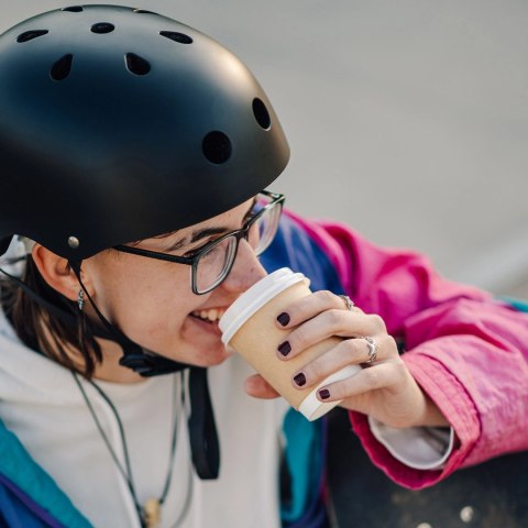 Kask rowerowy BMX/hulajnoga Wozinsky lekki 54-58 cm - czarny