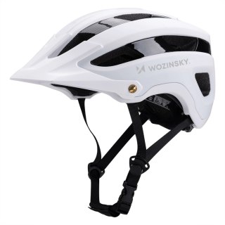 Kask rowerowy MTB Wozinsky z odpinanym daszkiem lekki L - czarno-biały