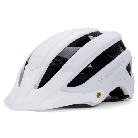 Kask rowerowy MTB Wozinsky z odpinanym daszkiem lekki L - czarno-biały