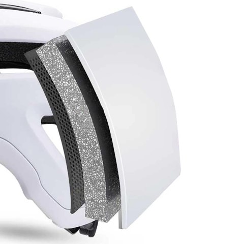 Kask rowerowy MTB Wozinsky z odpinanym daszkiem lekki L - czarno-biały