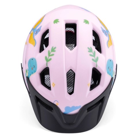 Kask rowerowy dziecięcy MTB Wozinsky z odpinanym daszkiem 48-52 cm - różowy